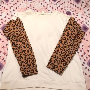 Long Sleeve Cheetah Print Sweater